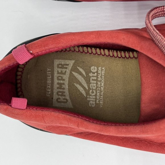 Camper Alicante Peu Senda Leather Sneakers Shoes Minimalist Red EU 36 US 6 UK 4 - Picture 7 of 11